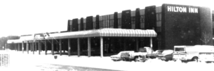 B/W photo of Lansing Hilton Inn